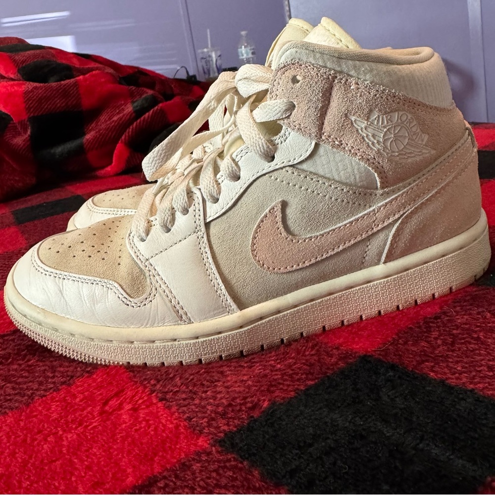 Nike Cream and Tan High-Top Sneakers